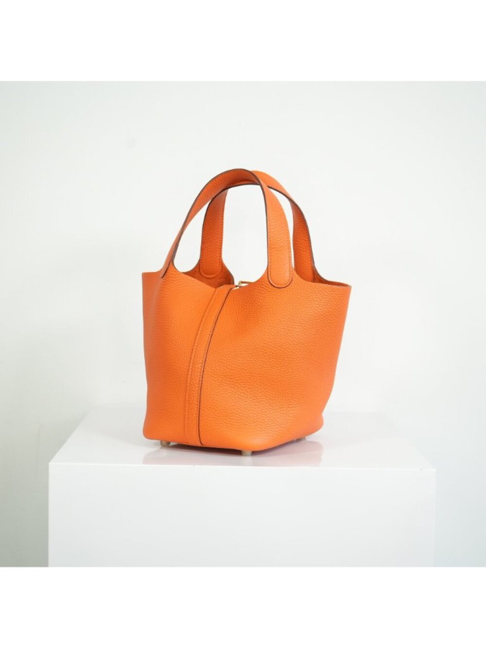 Hermes Picotin Lock 22 Orange Clemence Leather Bag w dust bag - Picture 6 of 12